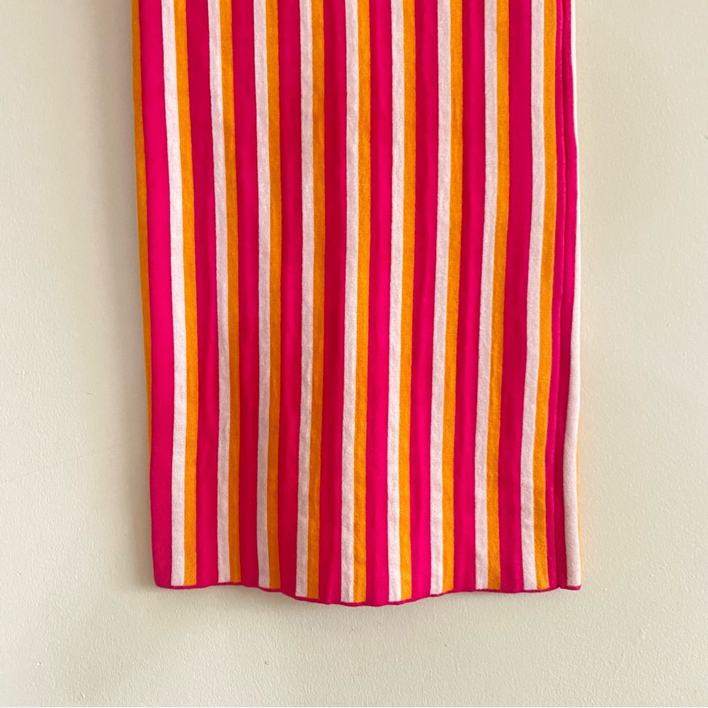 Lulus Nayeli Hot Pink Multi Striped Sleeveless Bodycon Sweater Dress - M - Picture 9 of 13
